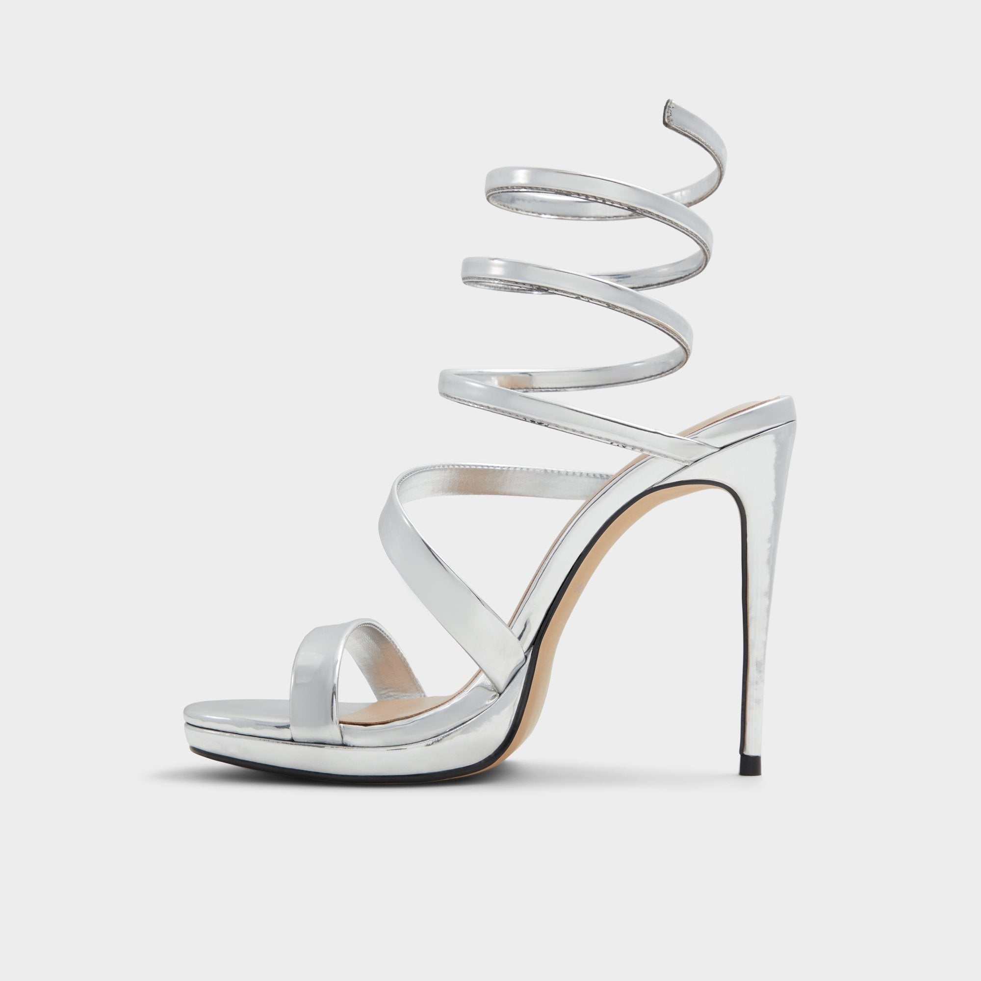 Katswirl in Silver - Strappy sandal, Stiletto platform | Aldo on sale
