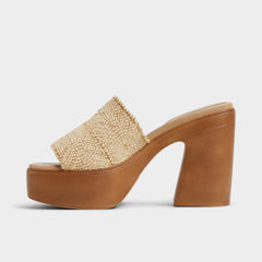 Maysee Natural Women's Platform sandals - Heeled mule, Platform | Aldo outlet