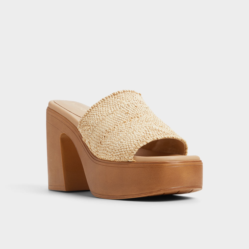 Maysee Natural Women's Platform sandals - Heeled mule, Platform | Aldo outlet