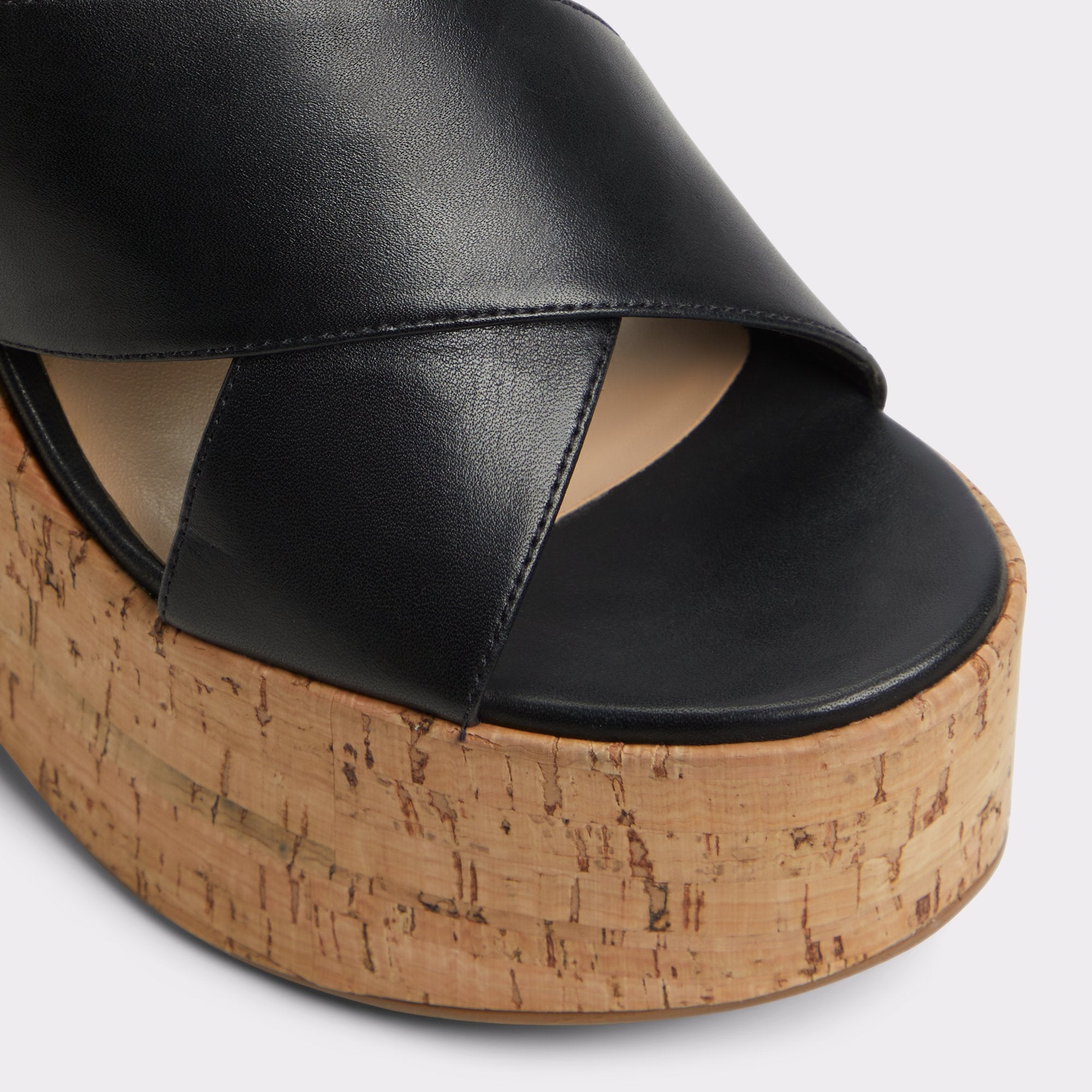 Sandcastle Black Women's Platform sandals - Strappy wedge sandal | Aldo online