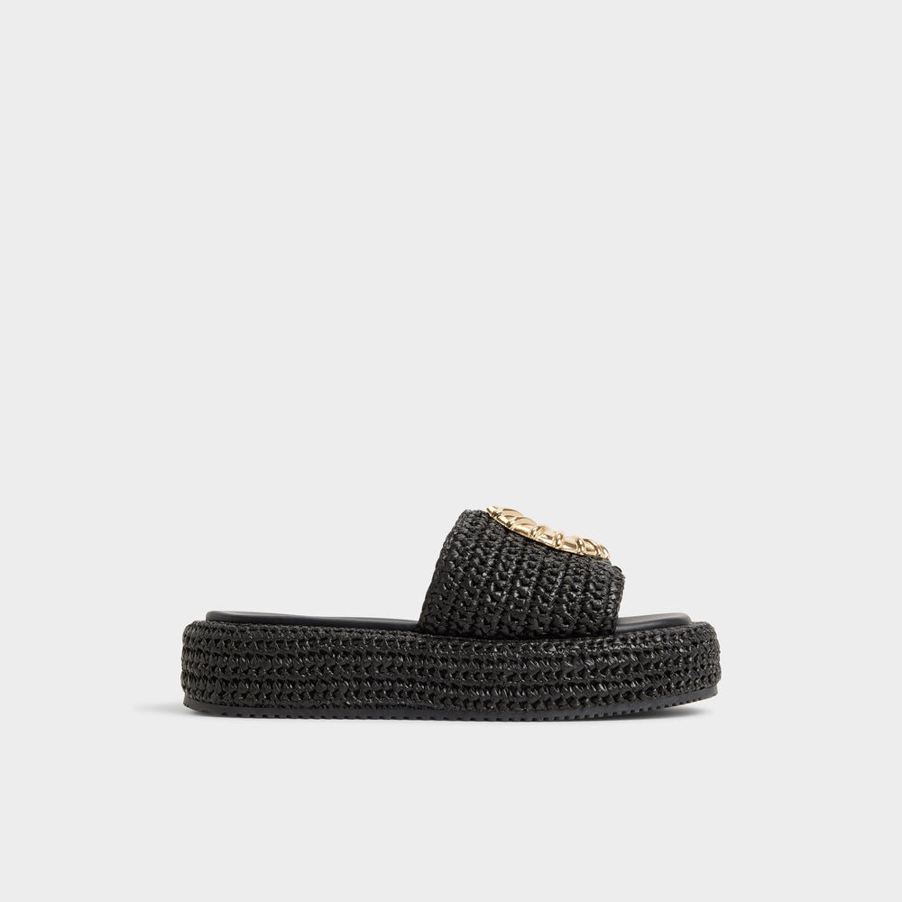 Justbeachy Black Women's Platform sandals - Flatform sandal | Aldo outlet