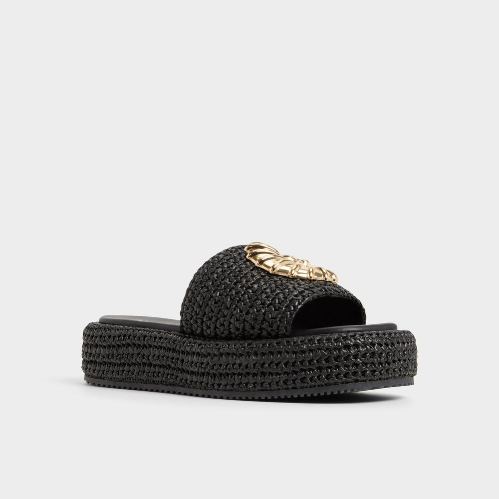 Justbeachy Black Women's Platform sandals - Flatform sandal | Aldo outlet