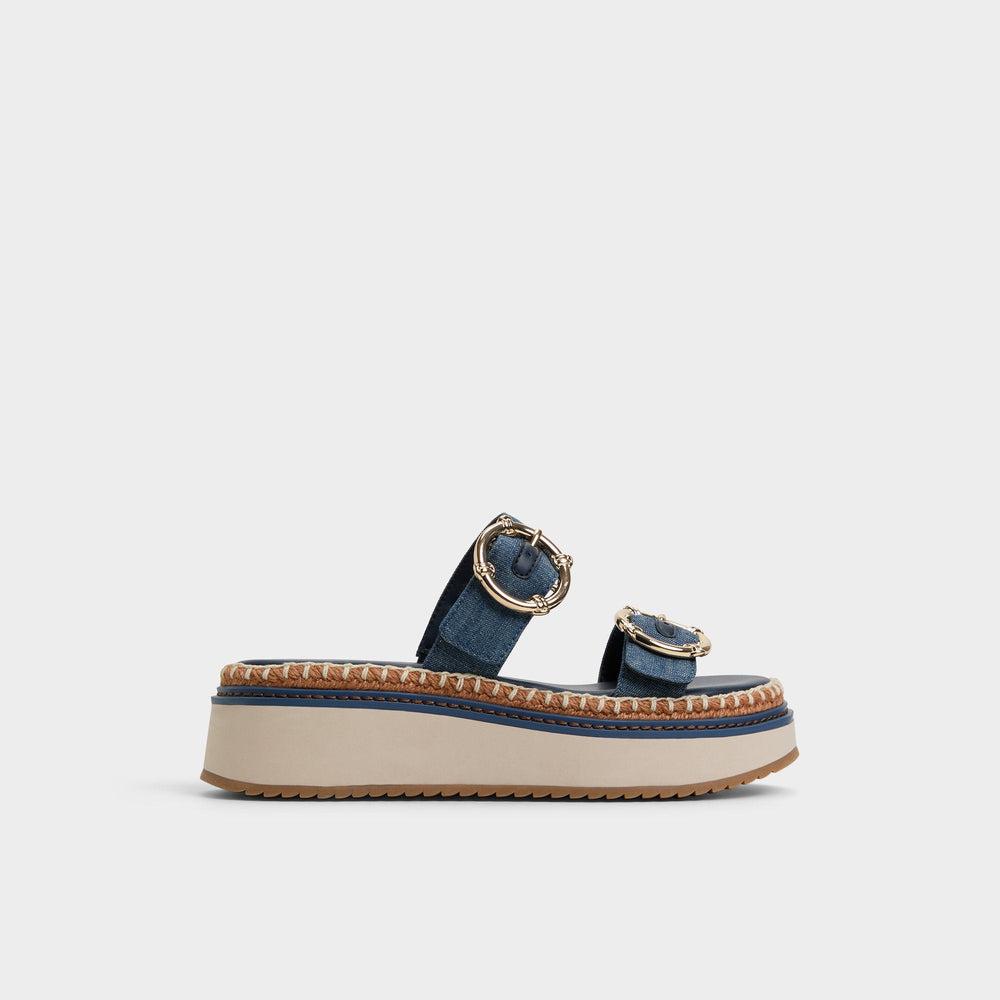 Kaeithien Dark Blue Women's Platform sandals - Slide sandal | Aldo sale