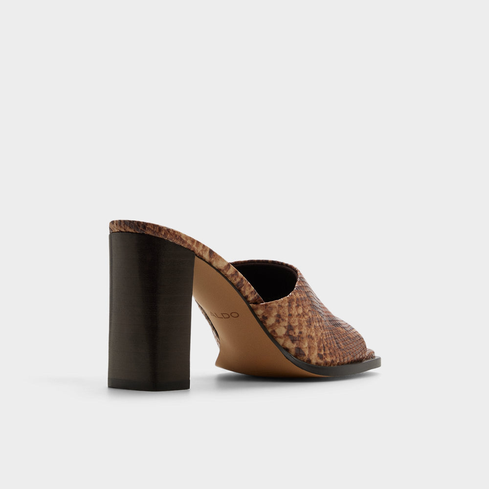 Re in Sophia Brown Multi14190695 - Heeled mule, Block heel | Aldo discount