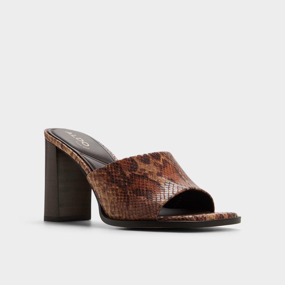Re in Sophia Brown Multi14190695 - Heeled mule, Block heel | Aldo discount