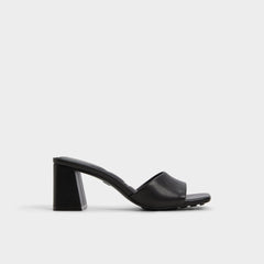 Tisha Black Women's Heeled mules - Heeled mule, Block heel | Aldo for sale