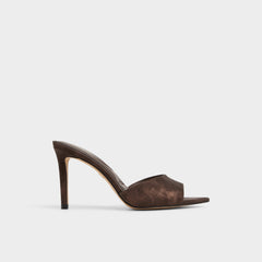 Anniebrilden Dark Brown Women's Mule slides - Heeled mule, Stiletto heel | Aldo online