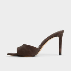 Anniebrilden Dark Brown Women's Mule slides - Heeled mule, Stiletto heel | Aldo online