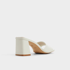 Tisha White Women's Heeled mules - Heeled mule, Block heel | Aldo on sale
