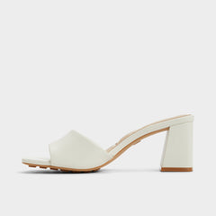 Tisha White Women's Heeled mules - Heeled mule, Block heel | Aldo on sale