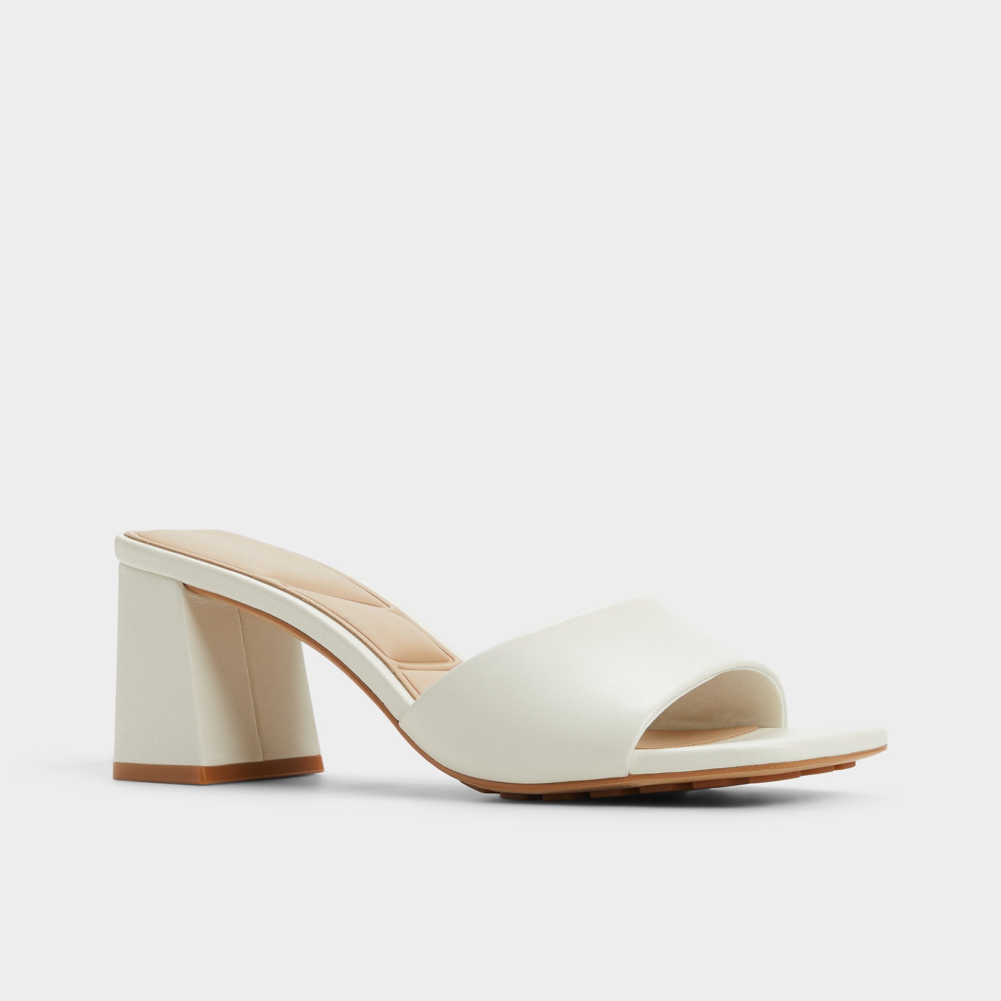 Tisha White Women's Heeled mules - Heeled mule, Block heel | Aldo on sale