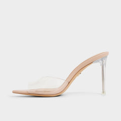 Anitabrilden Beige Women's Mule slides - Heeled mule, Stiletto heel | Aldo outlet