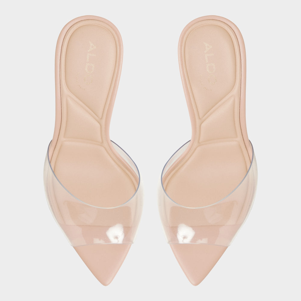 Anitabrilden Beige Women's Mule slides - Heeled mule, Stiletto heel | Aldo outlet