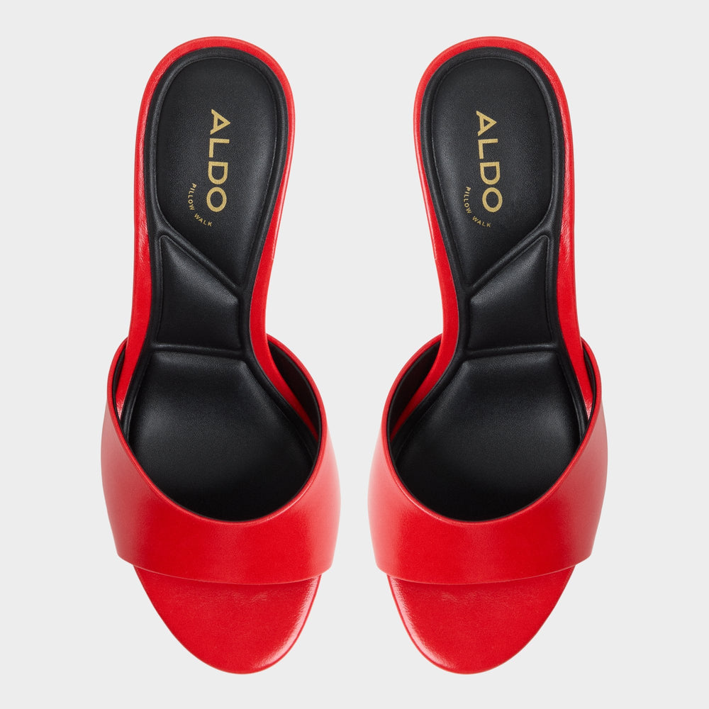 Annaberaen in Bright Red - Heeled mule, Stiletto heel | Aldo outlet