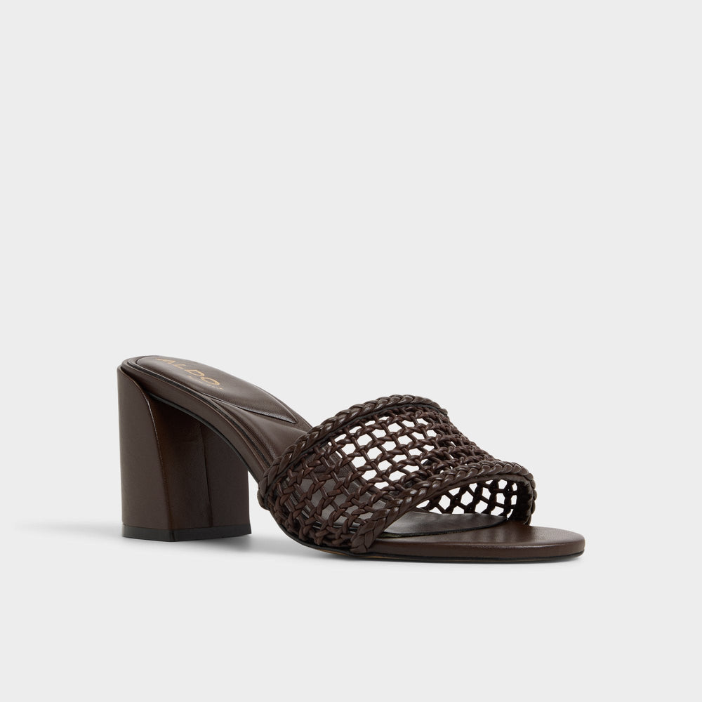 Beachdate Dark Brown Women's Block heels - Heeled mule, Block heel | Aldo online