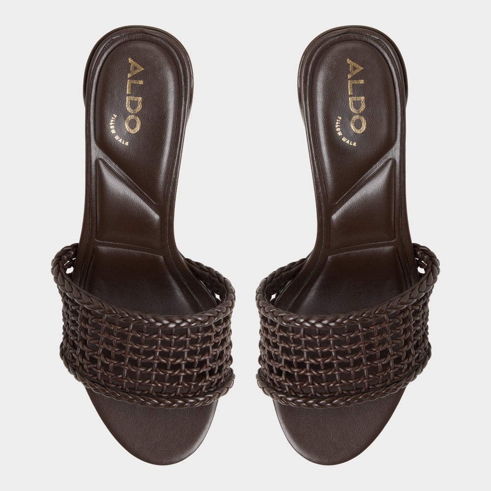 Beachdate Dark Brown Women's Block heels - Heeled mule, Block heel | Aldo online