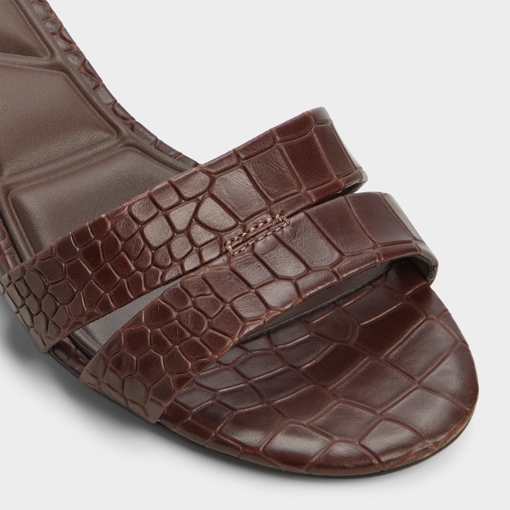 Scarletta Dark Brown Women's Heeled mules - Heeled mule, Kitten heel | Aldo discount