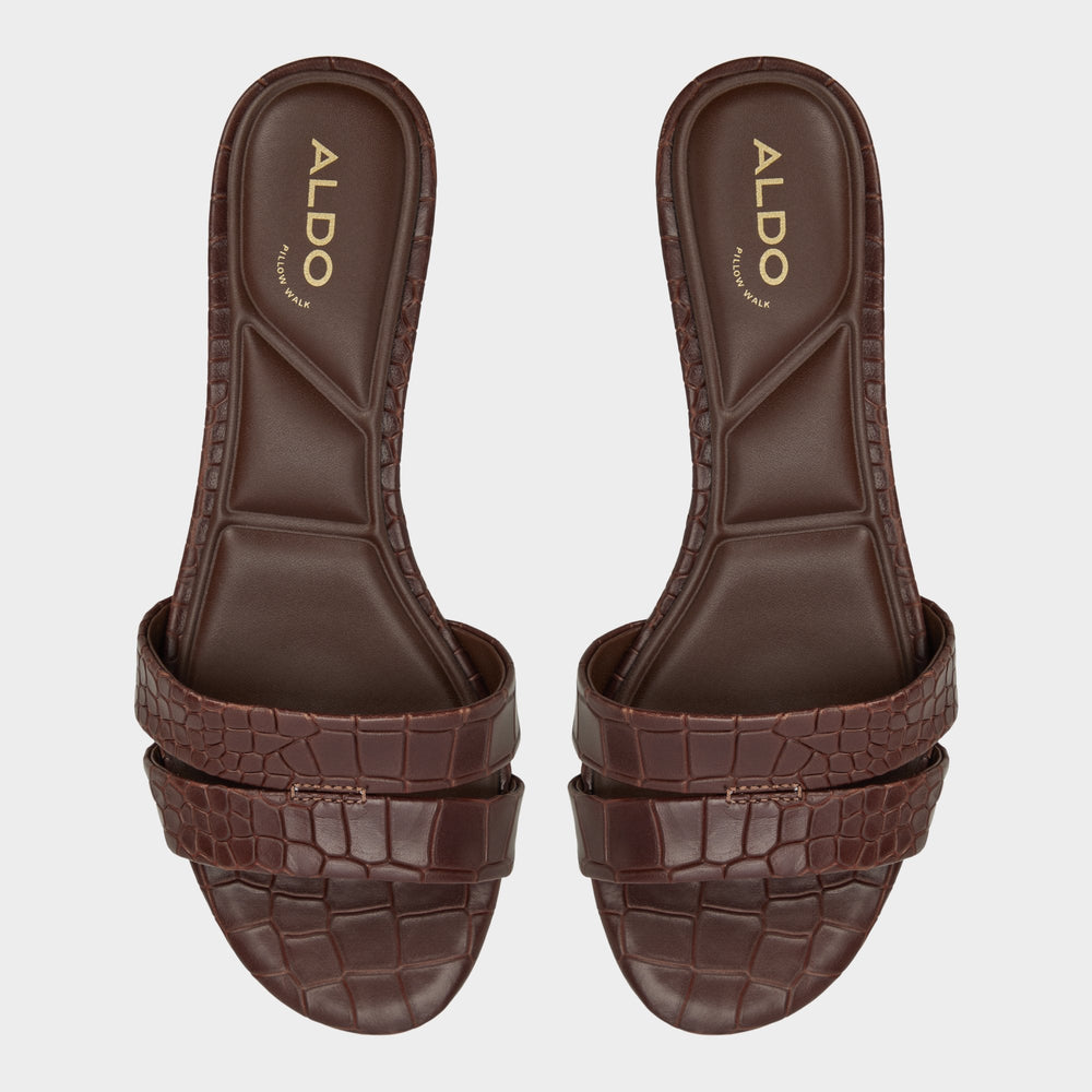 Scarletta Dark Brown Women's Heeled mules - Heeled mule, Kitten heel | Aldo discount