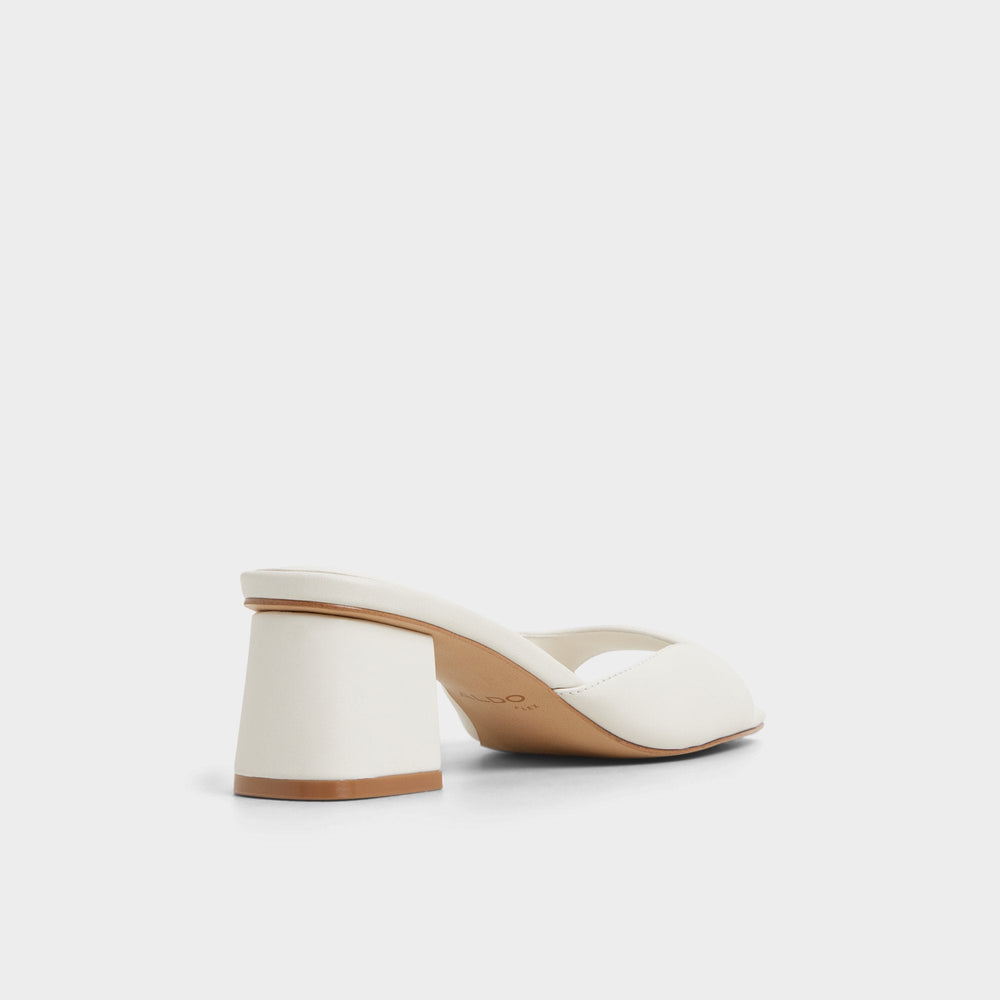 Aneky in White Bone - Heeled mule, Block heel | Aldo discount