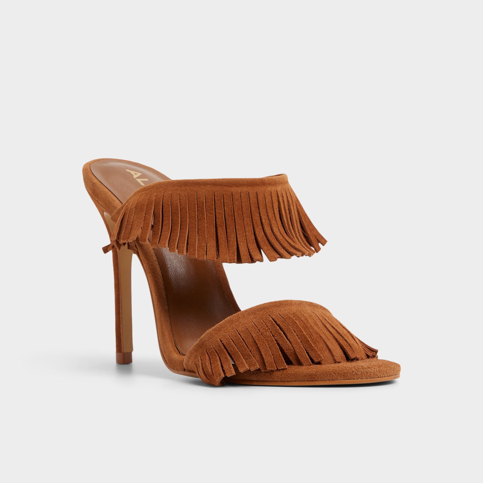 Nahanie in Medium Brown - Heeled mule, Stiletto heel | Aldo sale