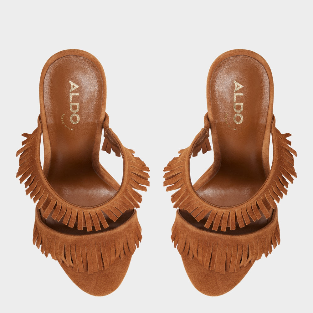 Nahanie in Medium Brown - Heeled mule, Stiletto heel | Aldo sale