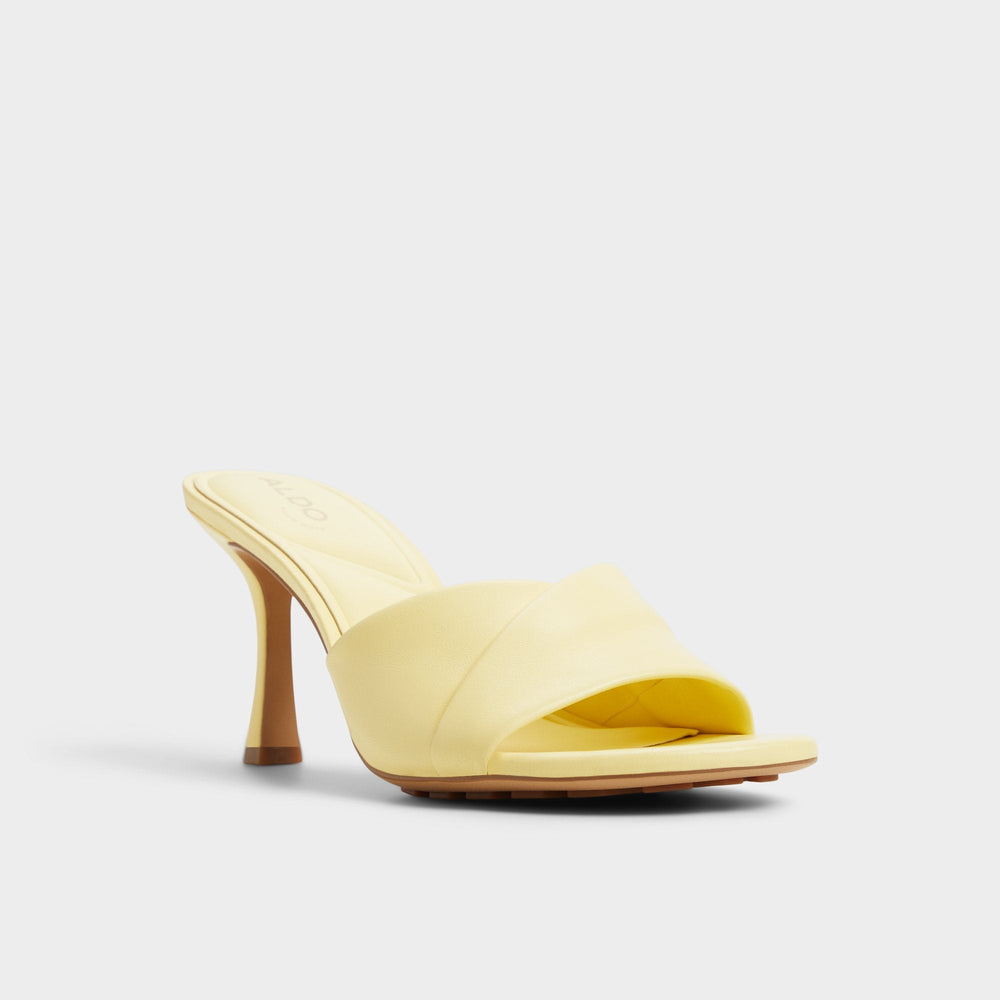 Lyhanna Light Yellow Women's Heeled mules - Heeled mule, Stiletto heel | Aldo outlet