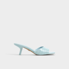 Enchanting Pastel Blue Women's Heeled mules - Heeled mule, Kitten heel | Aldo discount