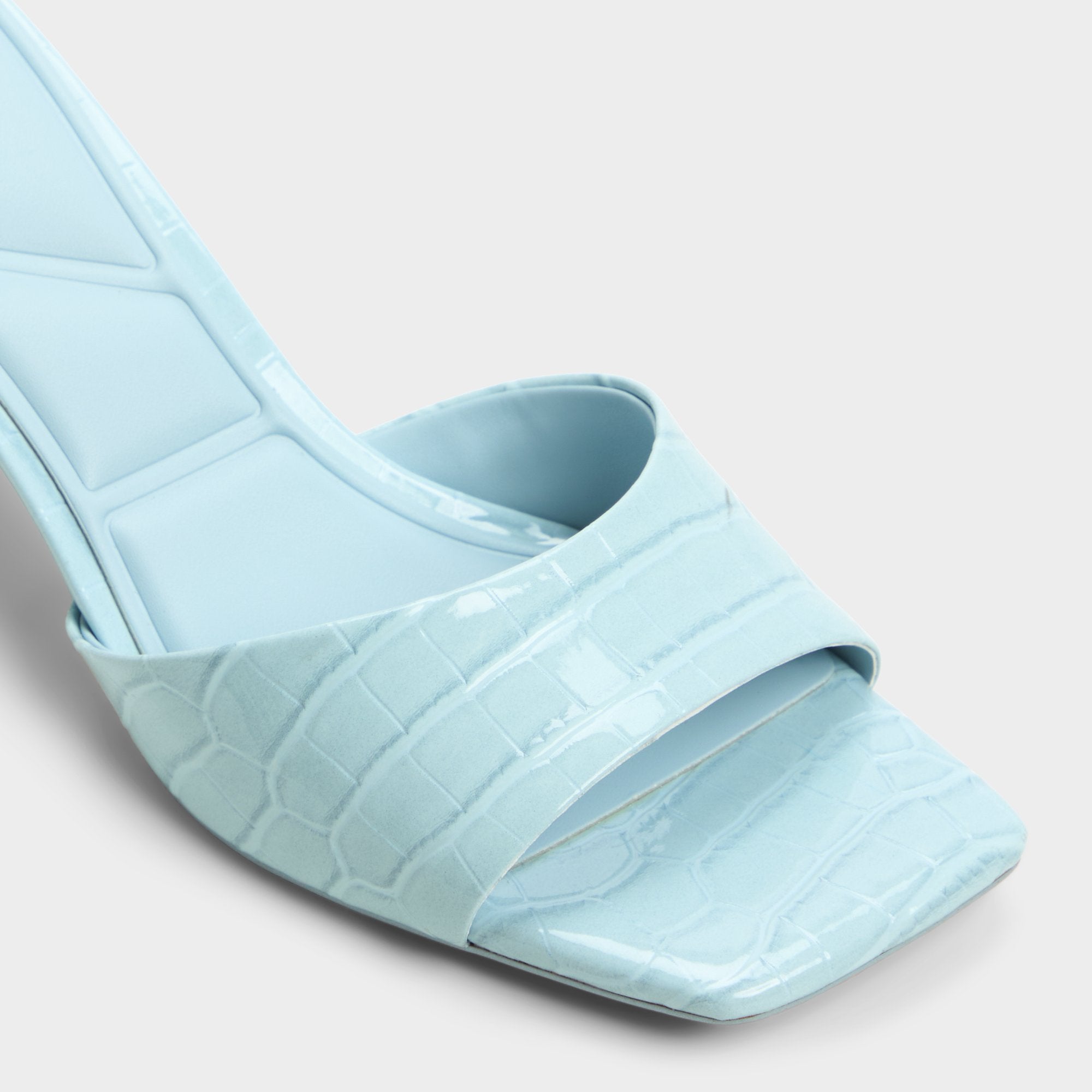 Enchanting Pastel Blue Women's Heeled mules - Heeled mule, Kitten heel | Aldo discount