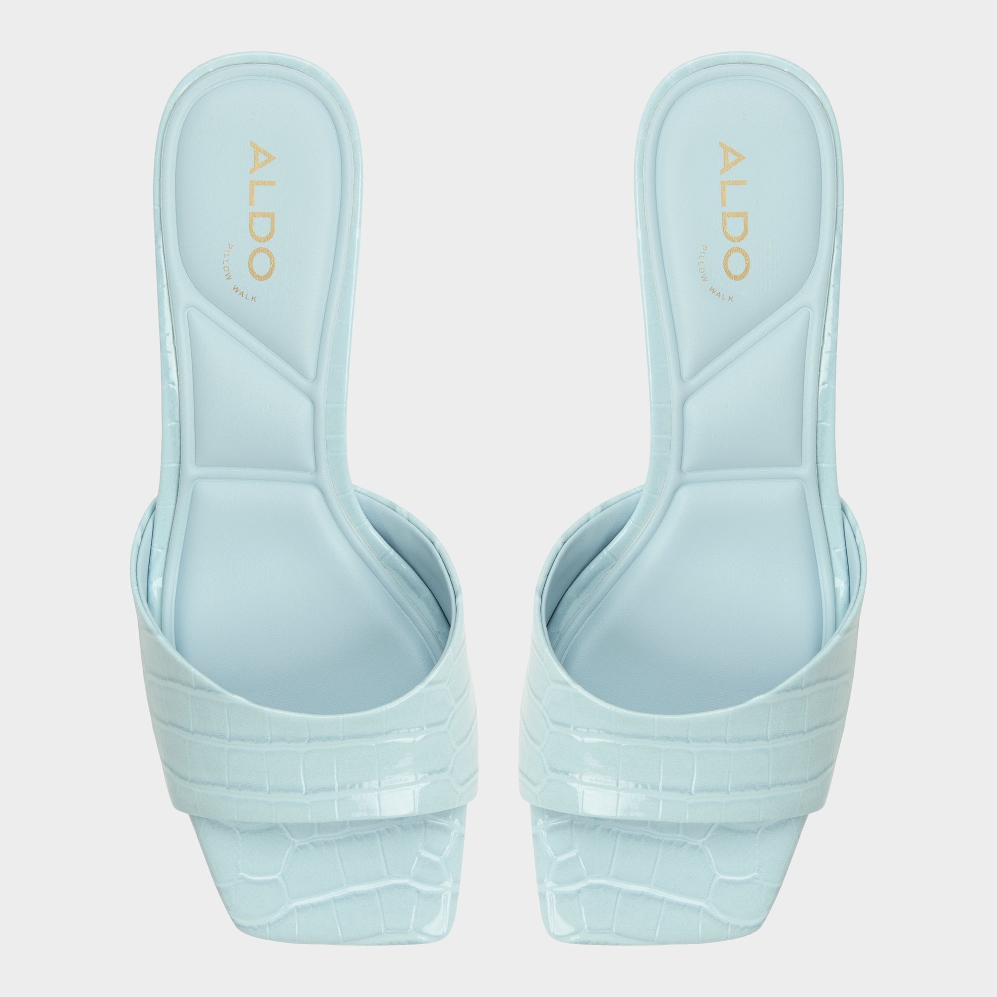 Enchanting Pastel Blue Women's Heeled mules - Heeled mule, Kitten heel | Aldo discount