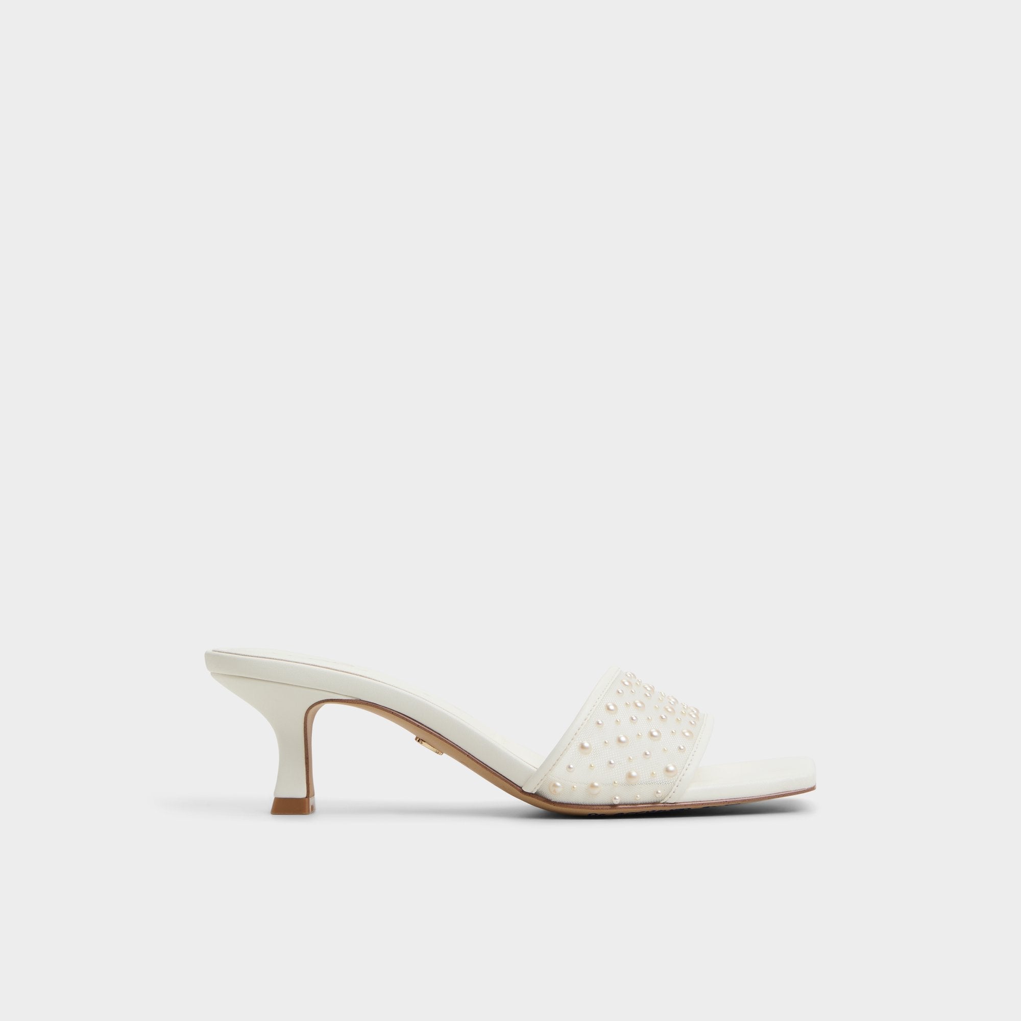 Pearlia White Women's Heeled mules - Heeled mule | Aldo outlet