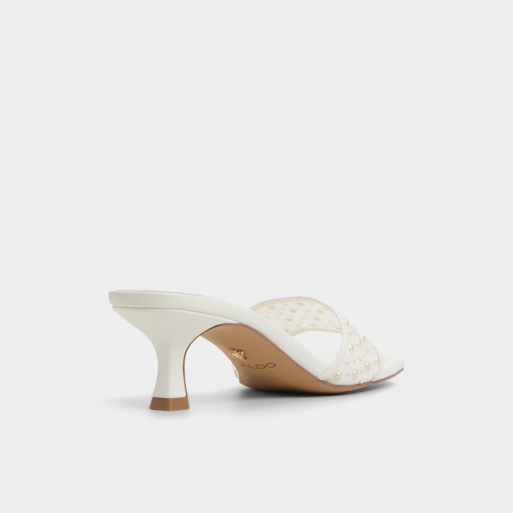 Pearlia White Women's Heeled mules - Heeled mule | Aldo outlet