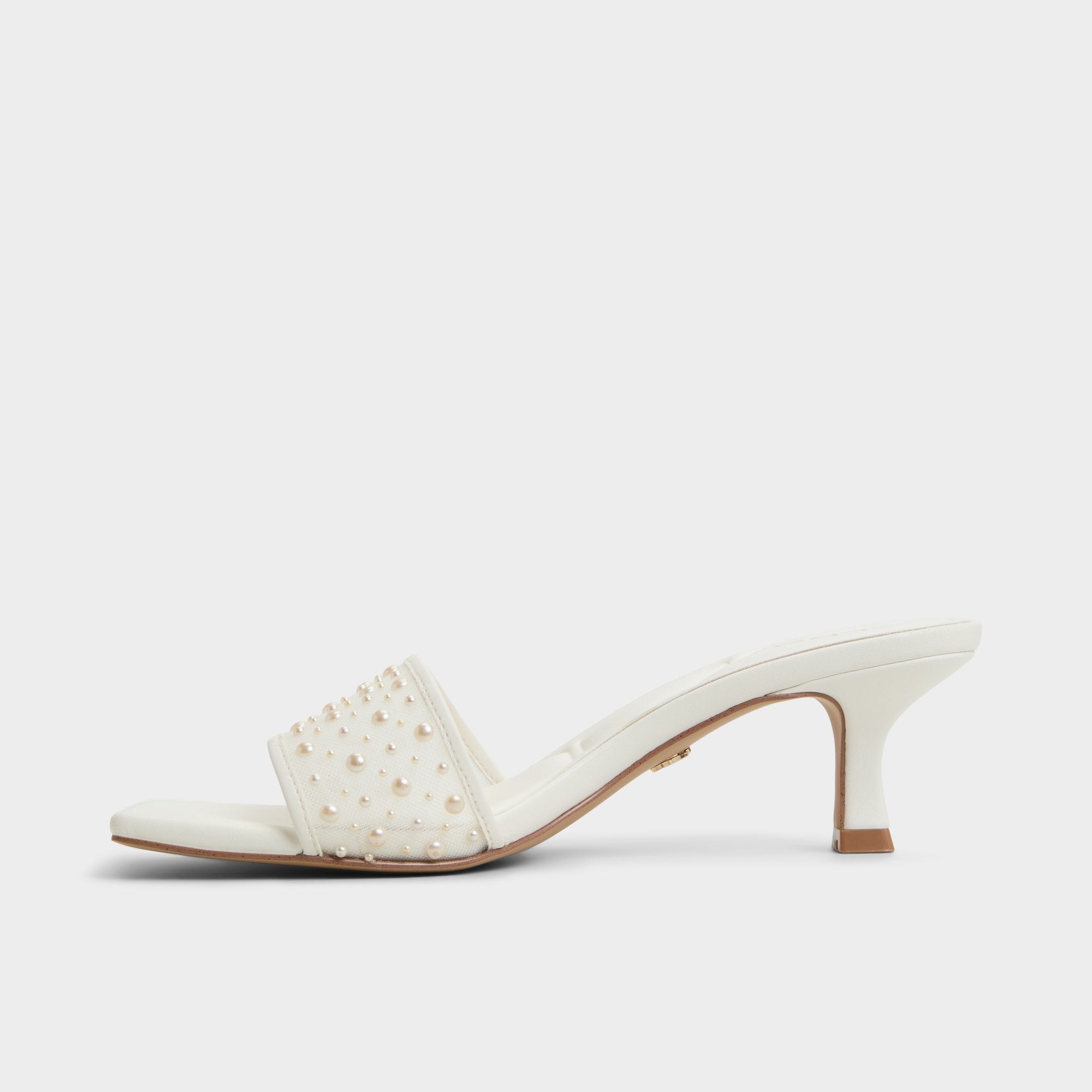 Pearlia White Women's Heeled mules - Heeled mule | Aldo outlet