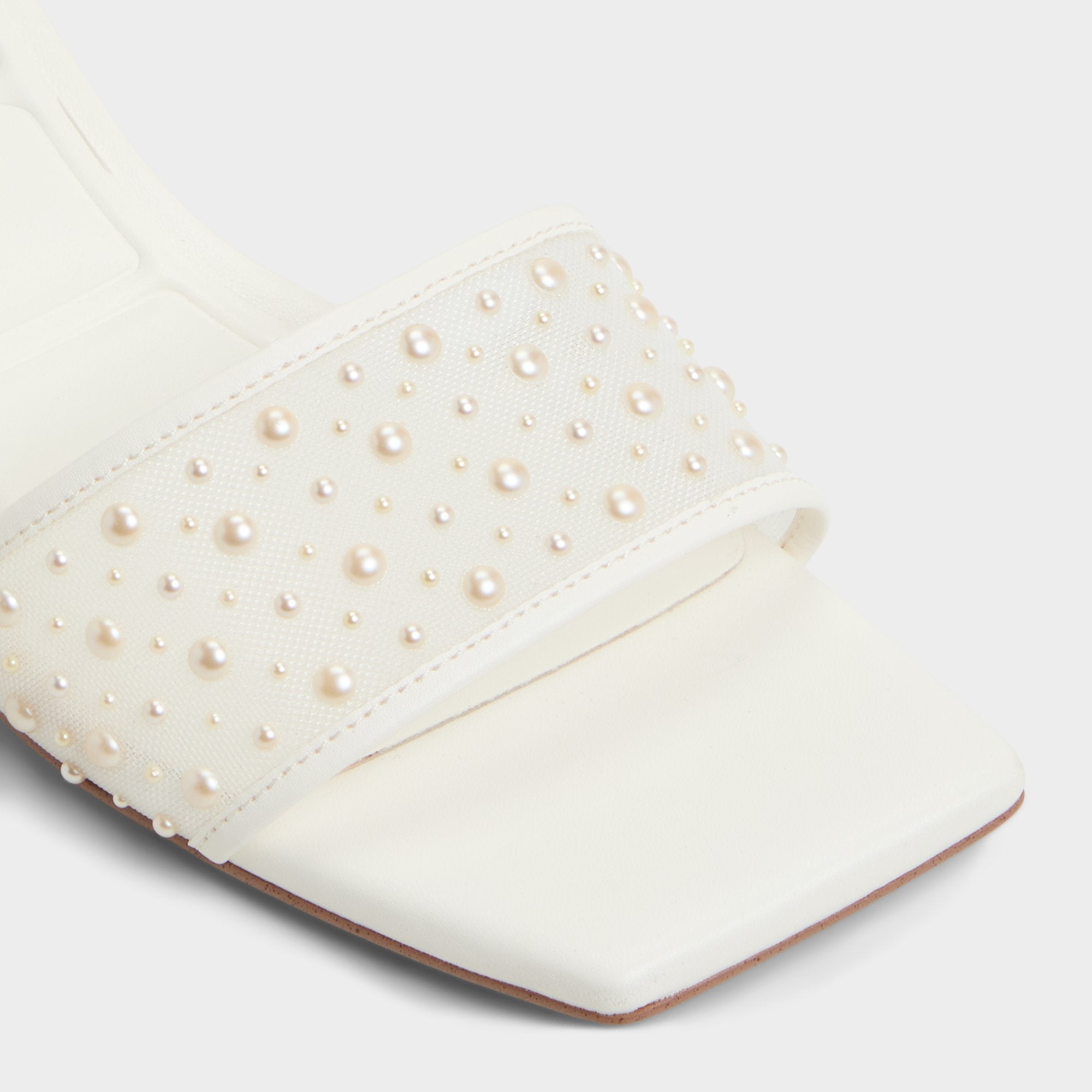 Pearlia White Women's Heeled mules - Heeled mule | Aldo outlet