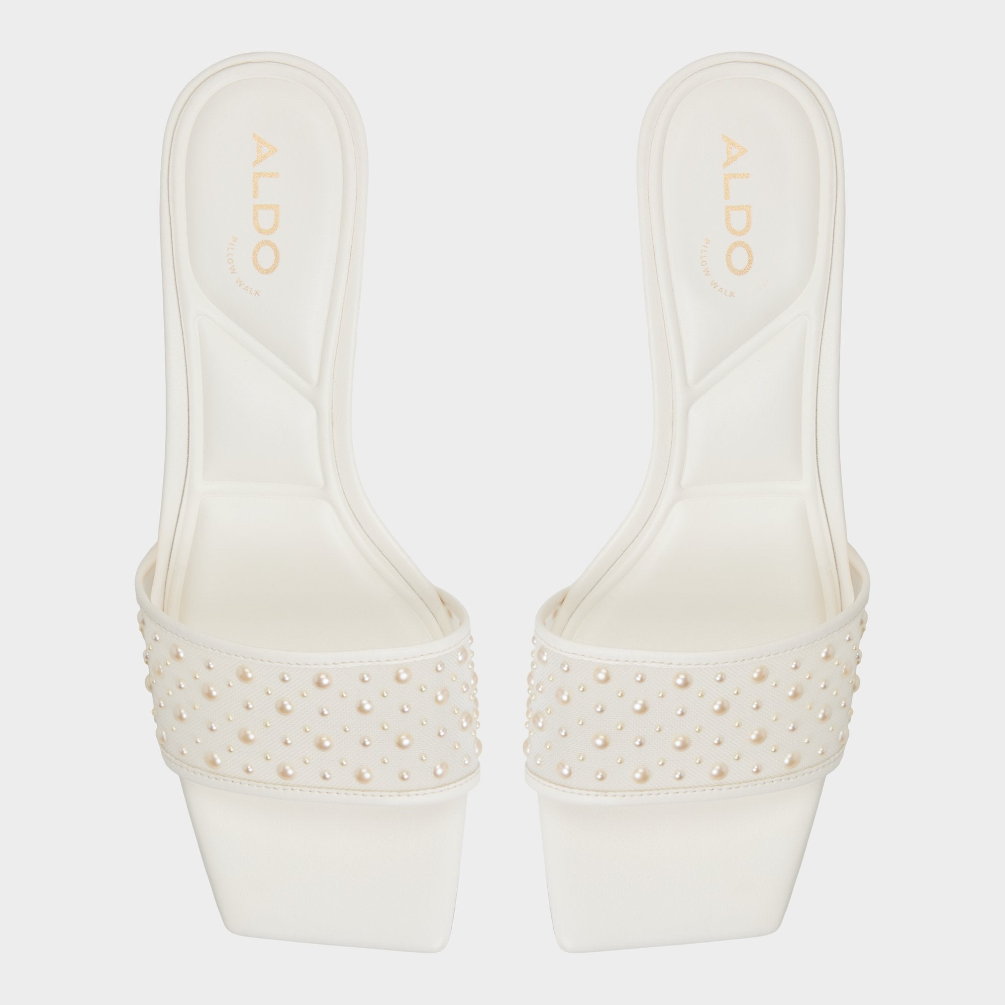 Pearlia White Women's Heeled mules - Heeled mule | Aldo outlet