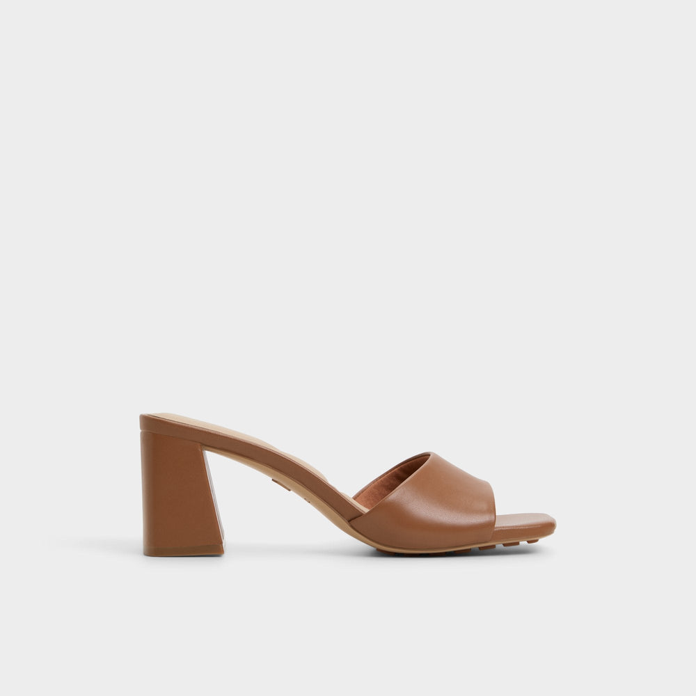 Tisha Tan Women's Heeled mules - Heeled mule, Block heel | Aldo sale