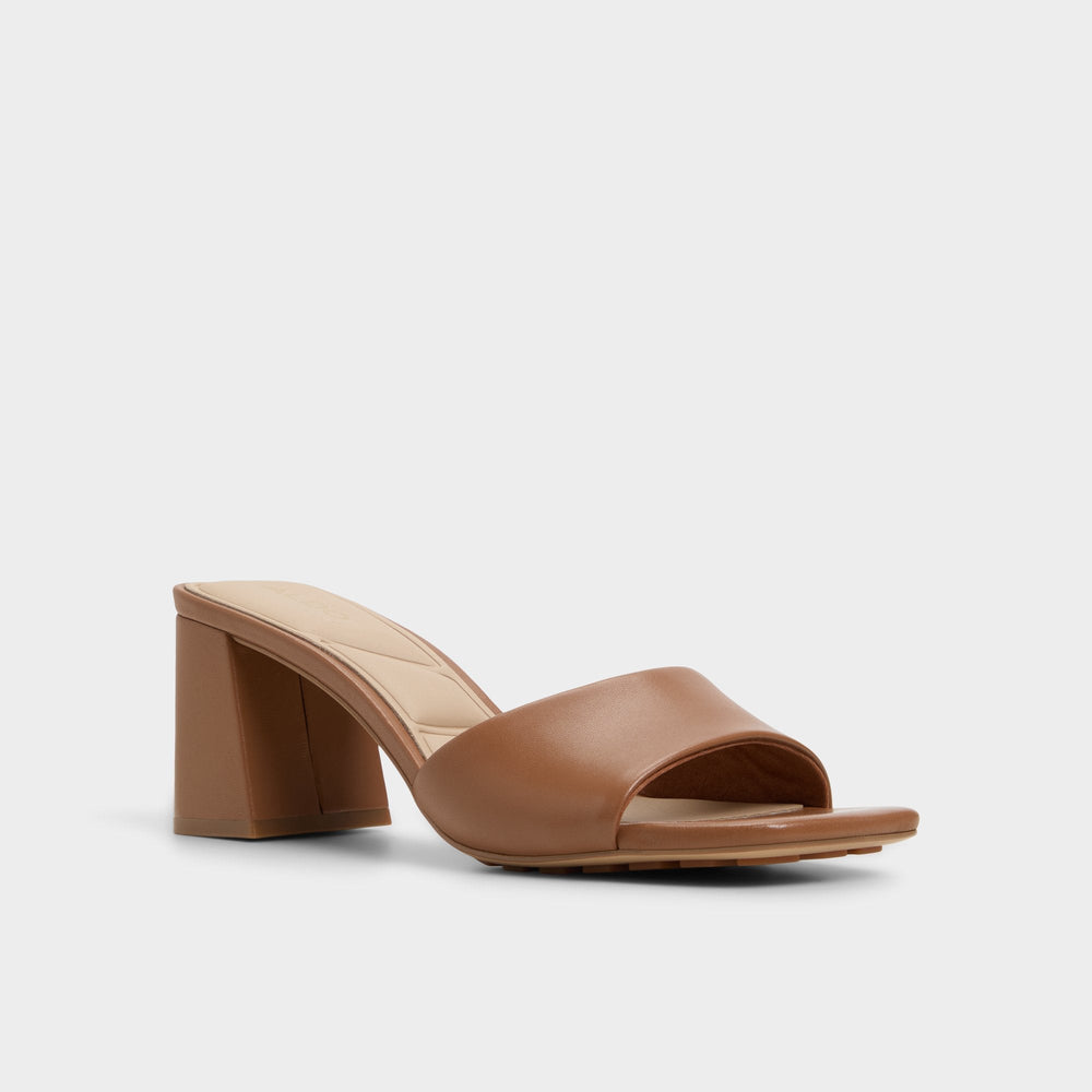 Tisha Tan Women's Heeled mules - Heeled mule, Block heel | Aldo sale