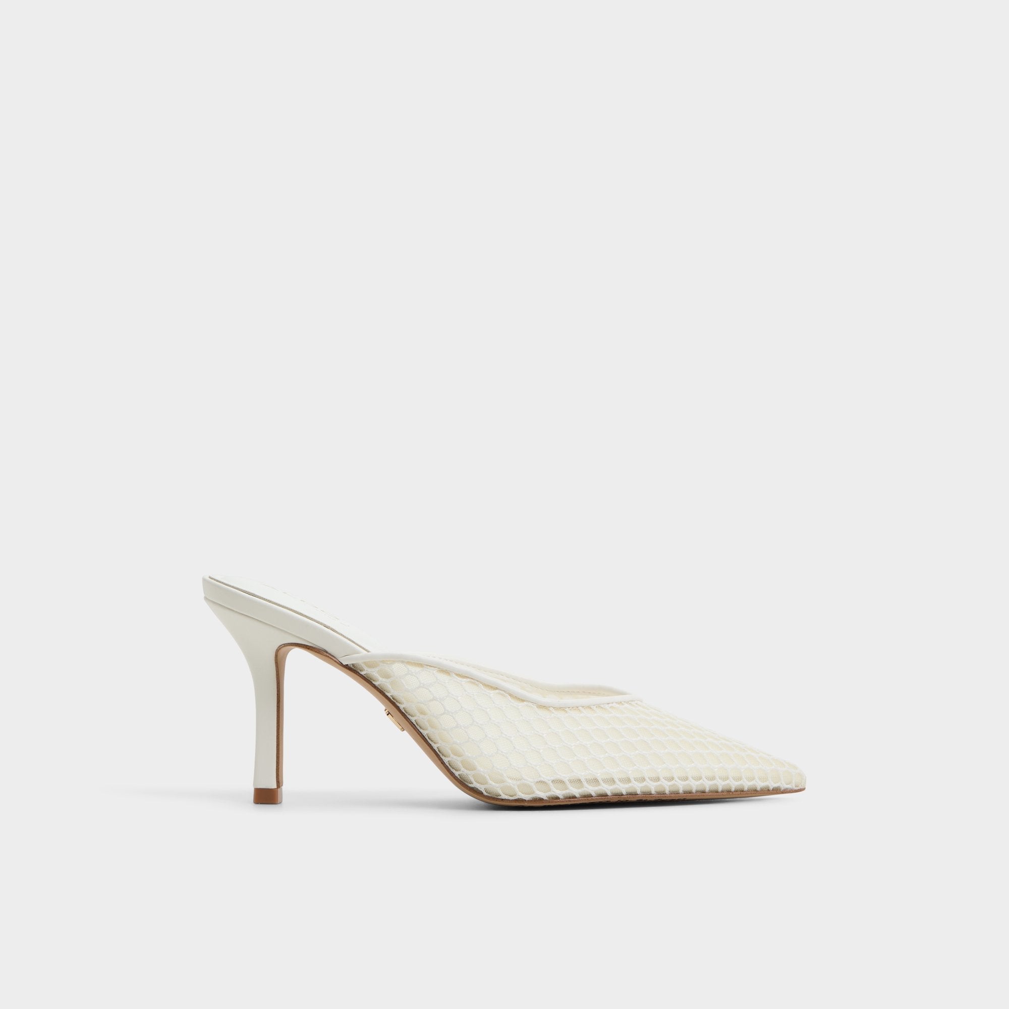 Gamilia Open White Textile Mesh Women's Kitten heels - Heeled mule, Kitten heel | Aldo on sale