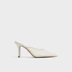 Gamilia Open White Textile Mesh Women's Kitten heels - Heeled mule, Kitten heel | Aldo on sale