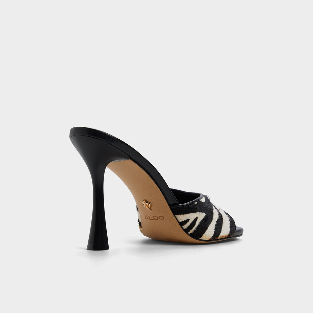 Evadalia White/Black Women's Heeled mules - Heeled mule | Aldo for sale