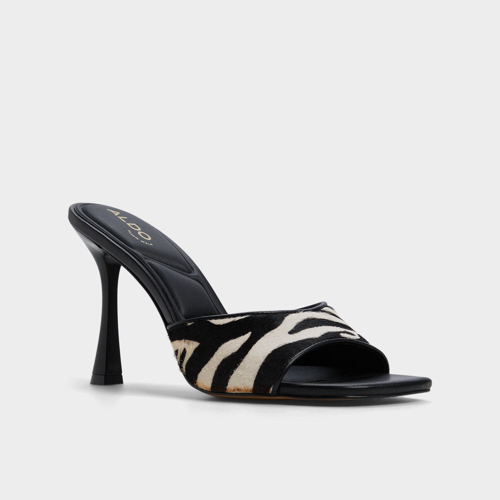 Evadalia White/Black Women's Heeled mules - Heeled mule | Aldo for sale