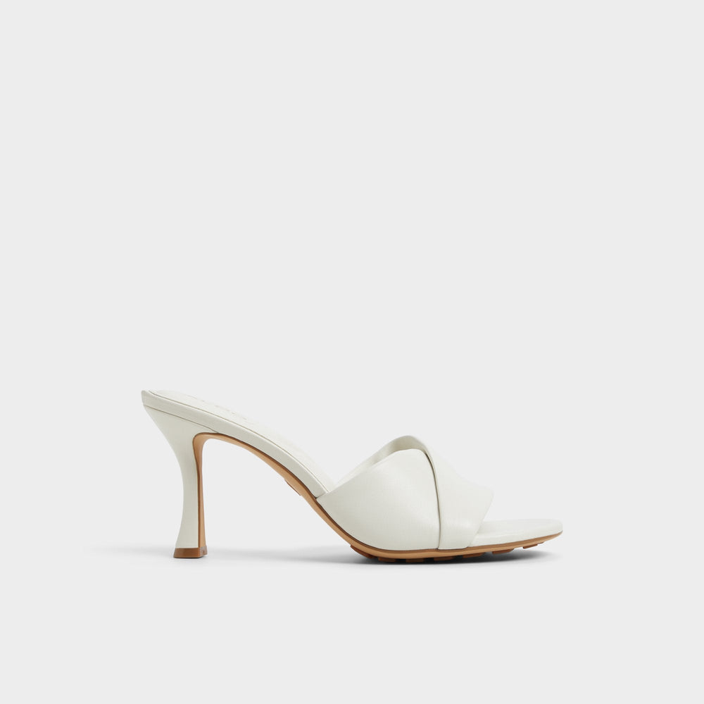 Lyhanna White/Bone Women's Heeled mules - Heeled mule, Stiletto heel | Aldo for sale