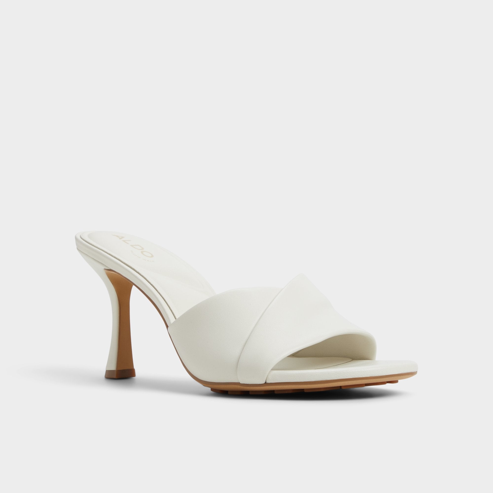 Lyhanna White/Bone Women's Heeled mules - Heeled mule, Stiletto heel | Aldo for sale