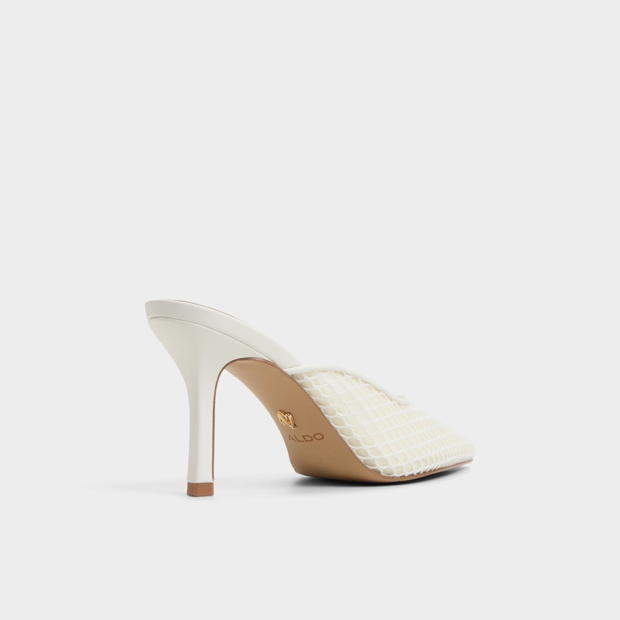 Gamilia Open White Textile Mesh Women's Mesh - Heeled mule, Stiletto heel | Aldo discount
