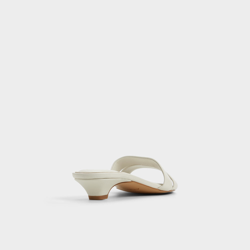 Scarletta White/Bone Women's Mule slides - Heeled mule, Kitten heel | Aldo outlet