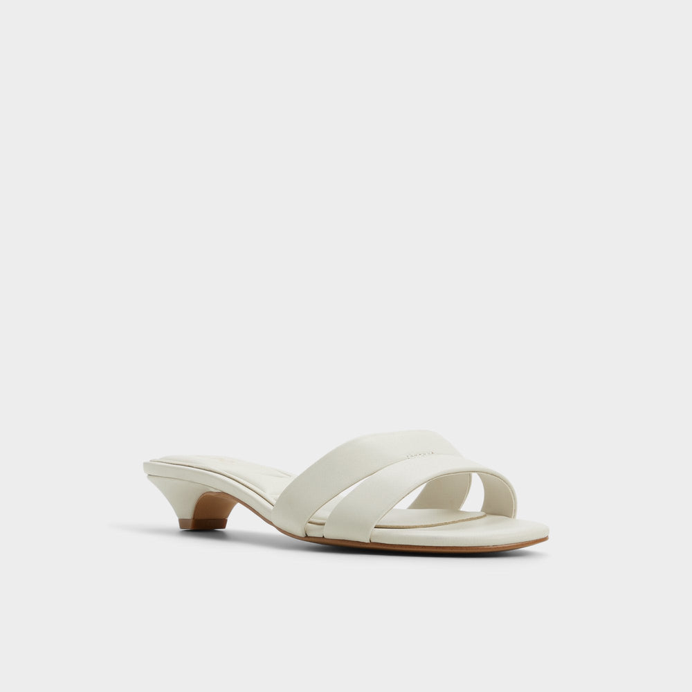 Scarletta White/Bone Women's Mule slides - Heeled mule, Kitten heel | Aldo outlet