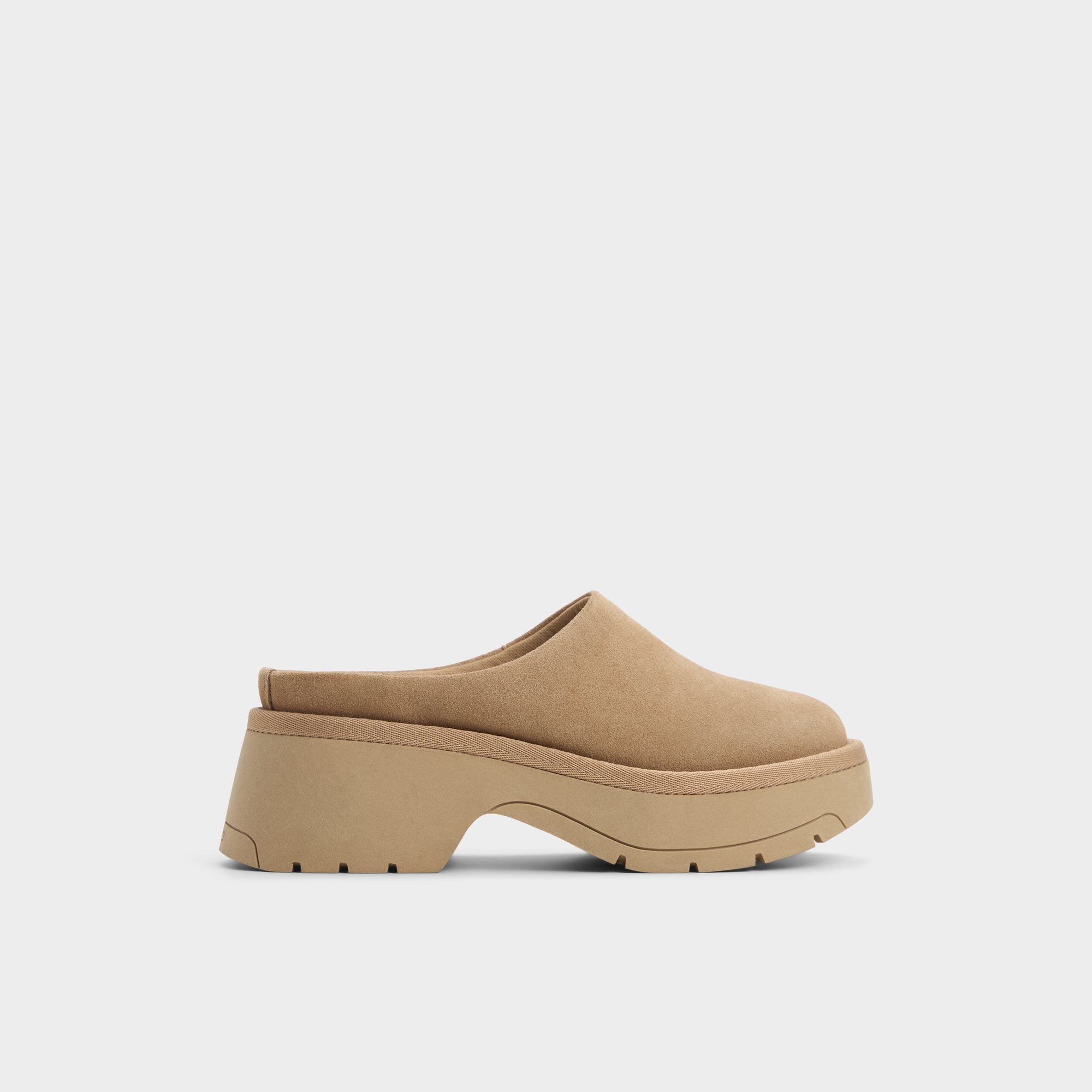 Academia Beige Women's Cold Weather Shoes - Heeled mule, Lug sole | Aldo sale