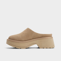 Academia Beige Women's Cold Weather Shoes - Heeled mule, Lug sole | Aldo sale