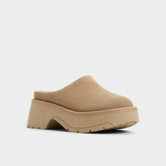 Academia Beige Women's Cold Weather Shoes - Heeled mule, Lug sole | Aldo sale