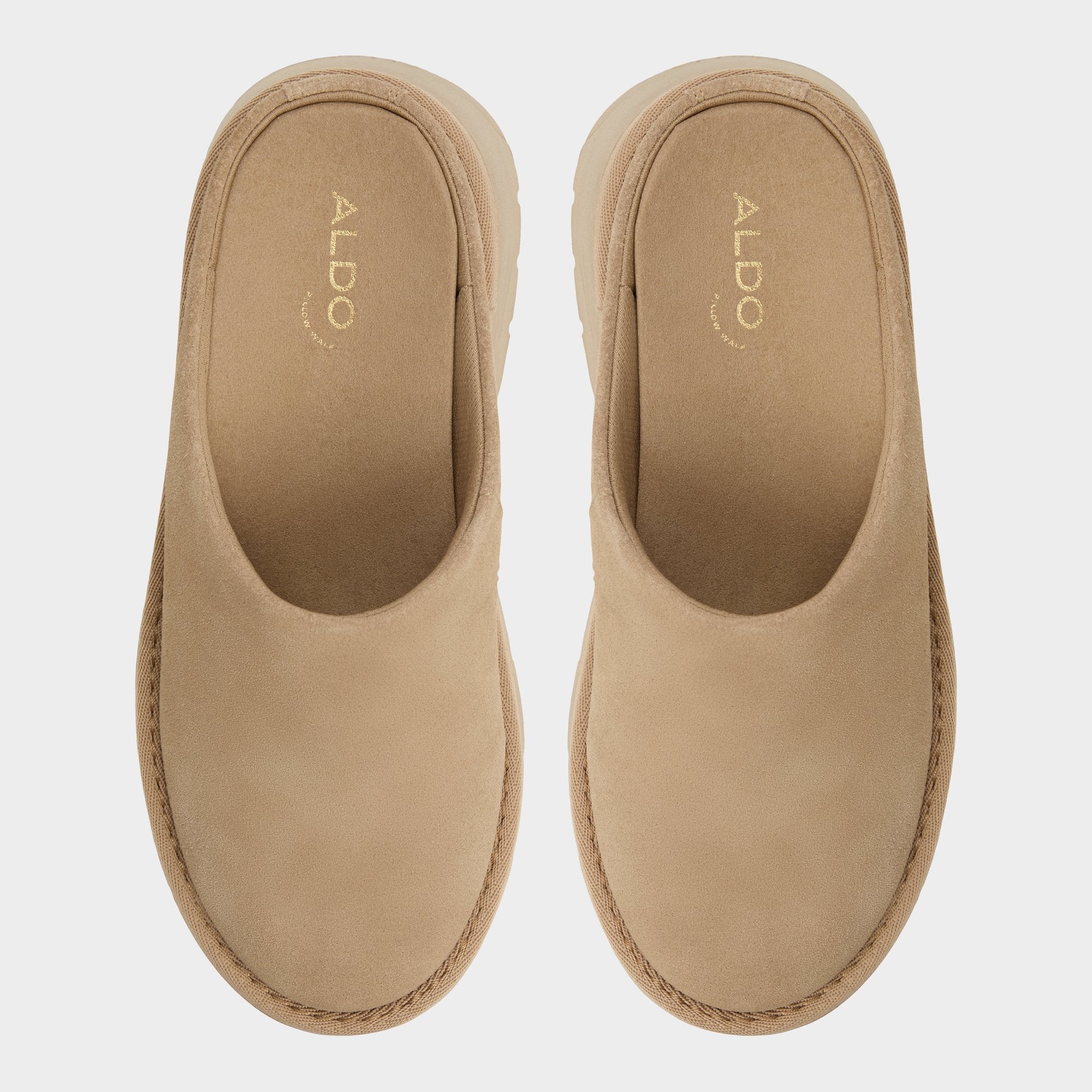 Academia Beige Women's Cold Weather Shoes - Heeled mule, Lug sole | Aldo sale