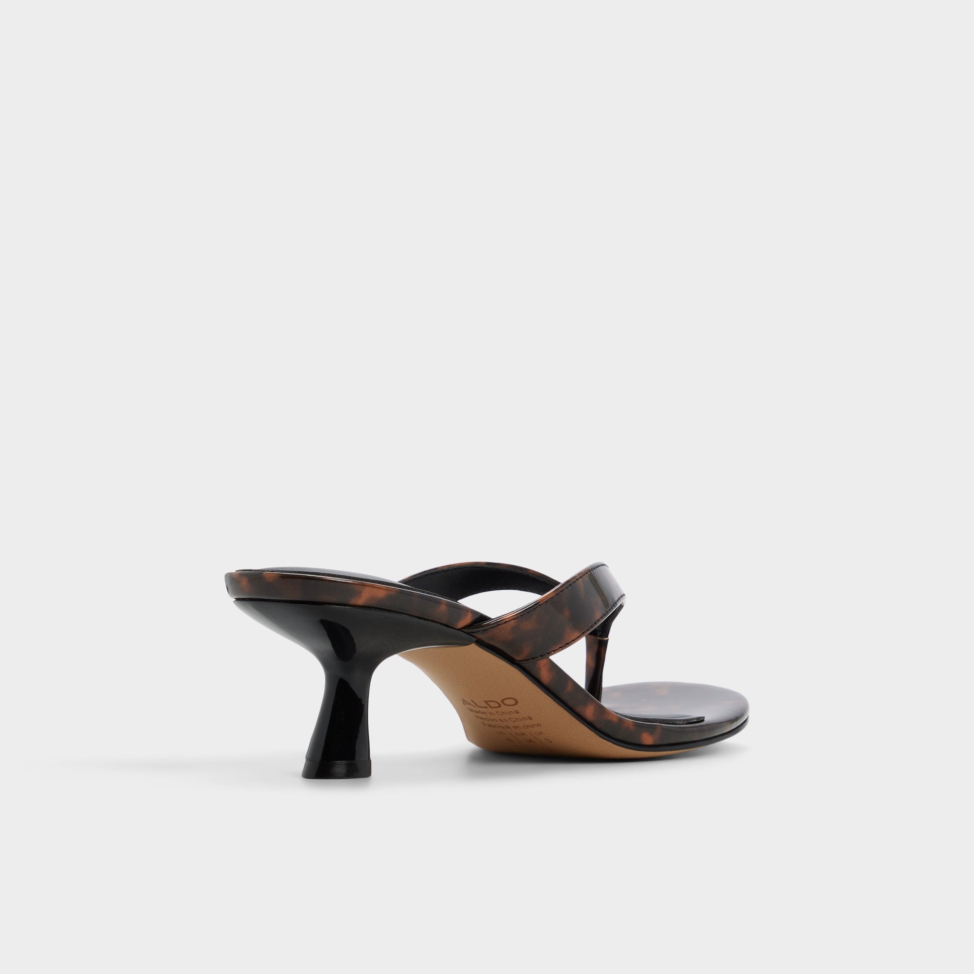 Jump in Open Brown - Heeled flip flop, Kitten heel | Aldo on sale